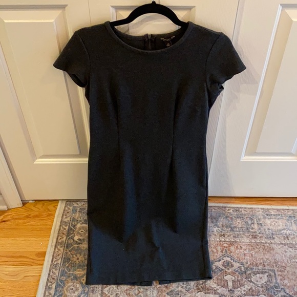 Ann Taylor | Ponte Short Sleeve Work Dress in Grey - Picture 2 of 5